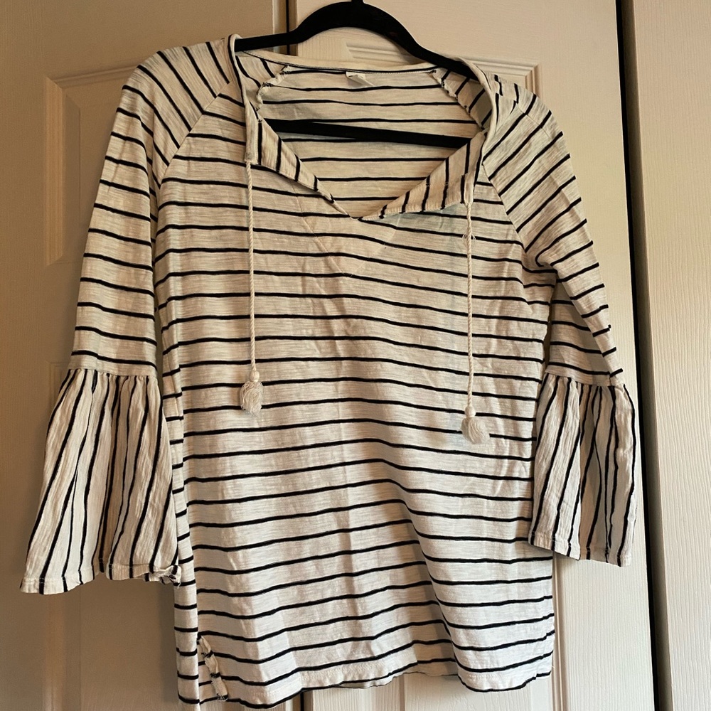 Old Navy striped bell sleeve top